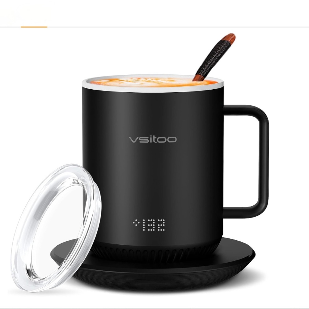 VSITOO S3 Temperature Control Smart Mug w/Lid Bluetooth Self Heating 10 oz NIB